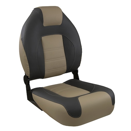 Springfield Marine Springfield OEM Series Folding Seat - Charcoal/Tan 1062583